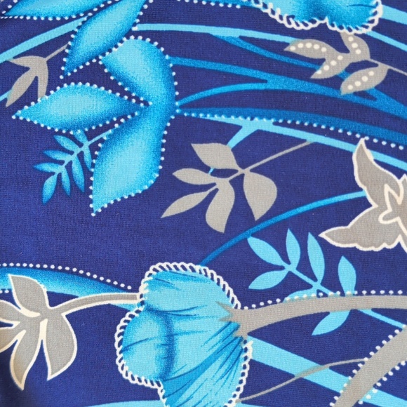 Jon & Anna Floral Smocked Tropical Maxi Dress 2X Blue Gray - Picture 11 of 16